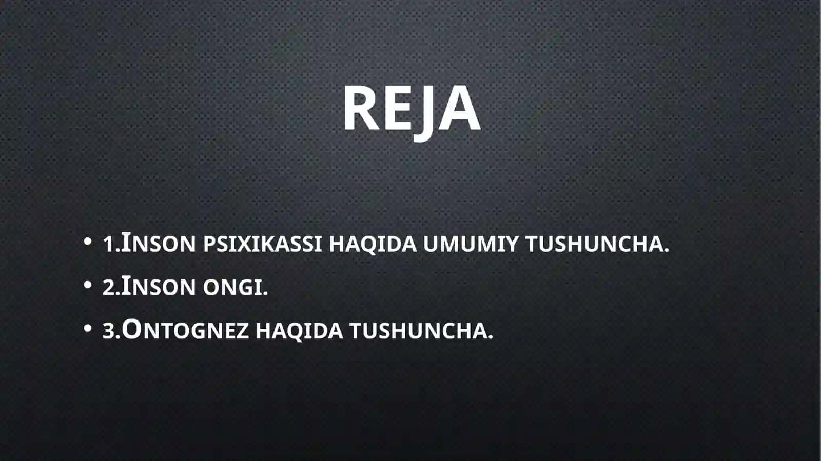 Inson psixalogiyasining ontognezda rivojlanishi. 2