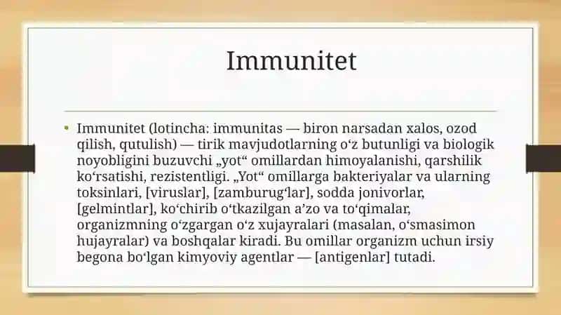 Immunitet nazariyalari 2