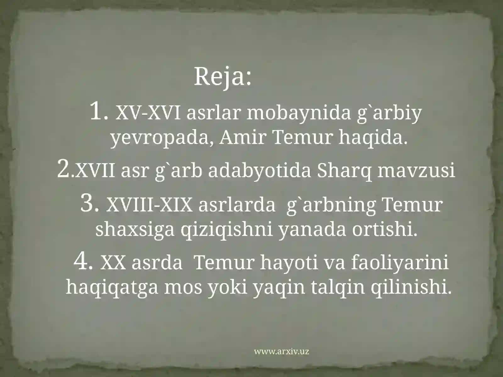 "AmirTemur" G`arbni larzaga solgan siymo 2