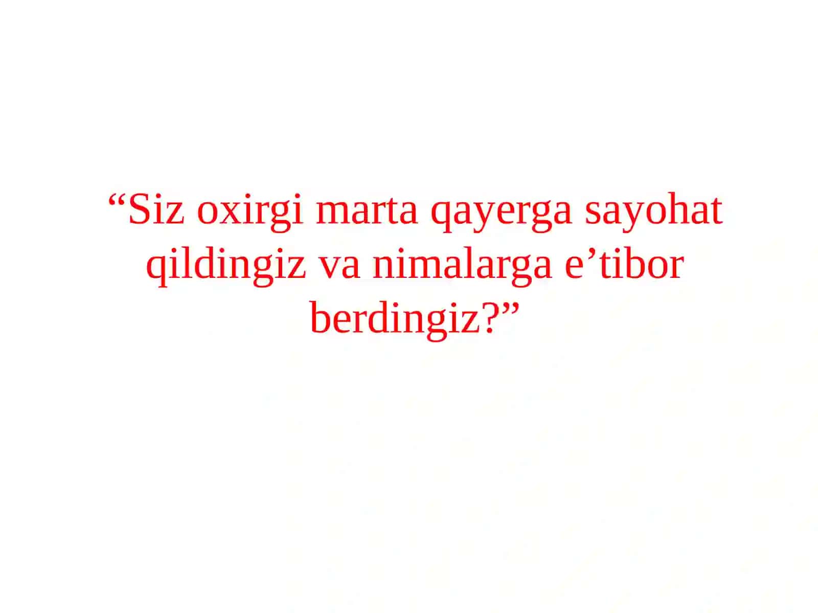 Mehmondo‘stlik sohasidagi yangi yo‘nalishlar 2