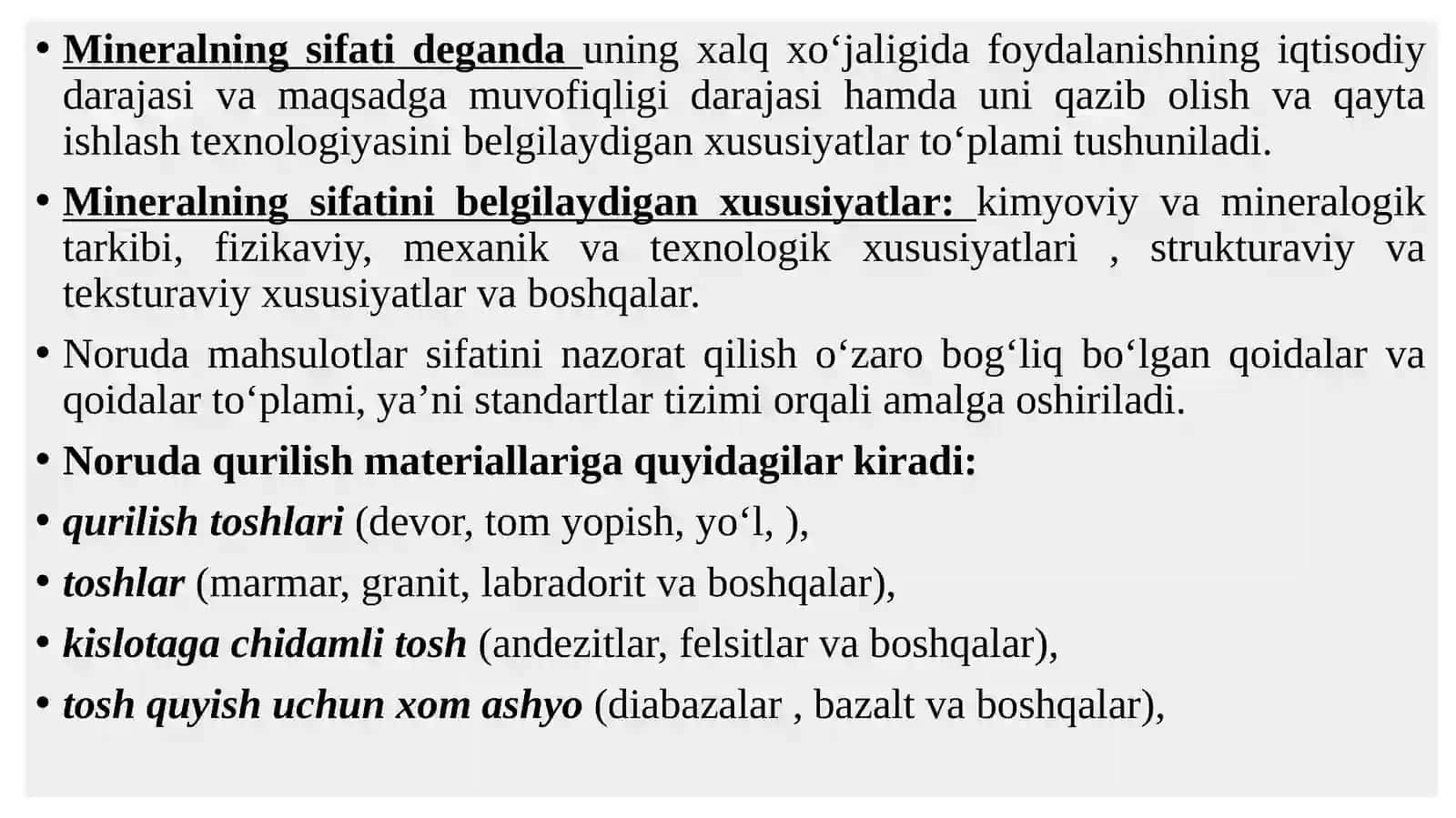 Noruda qurilish materiallarining sifati 2