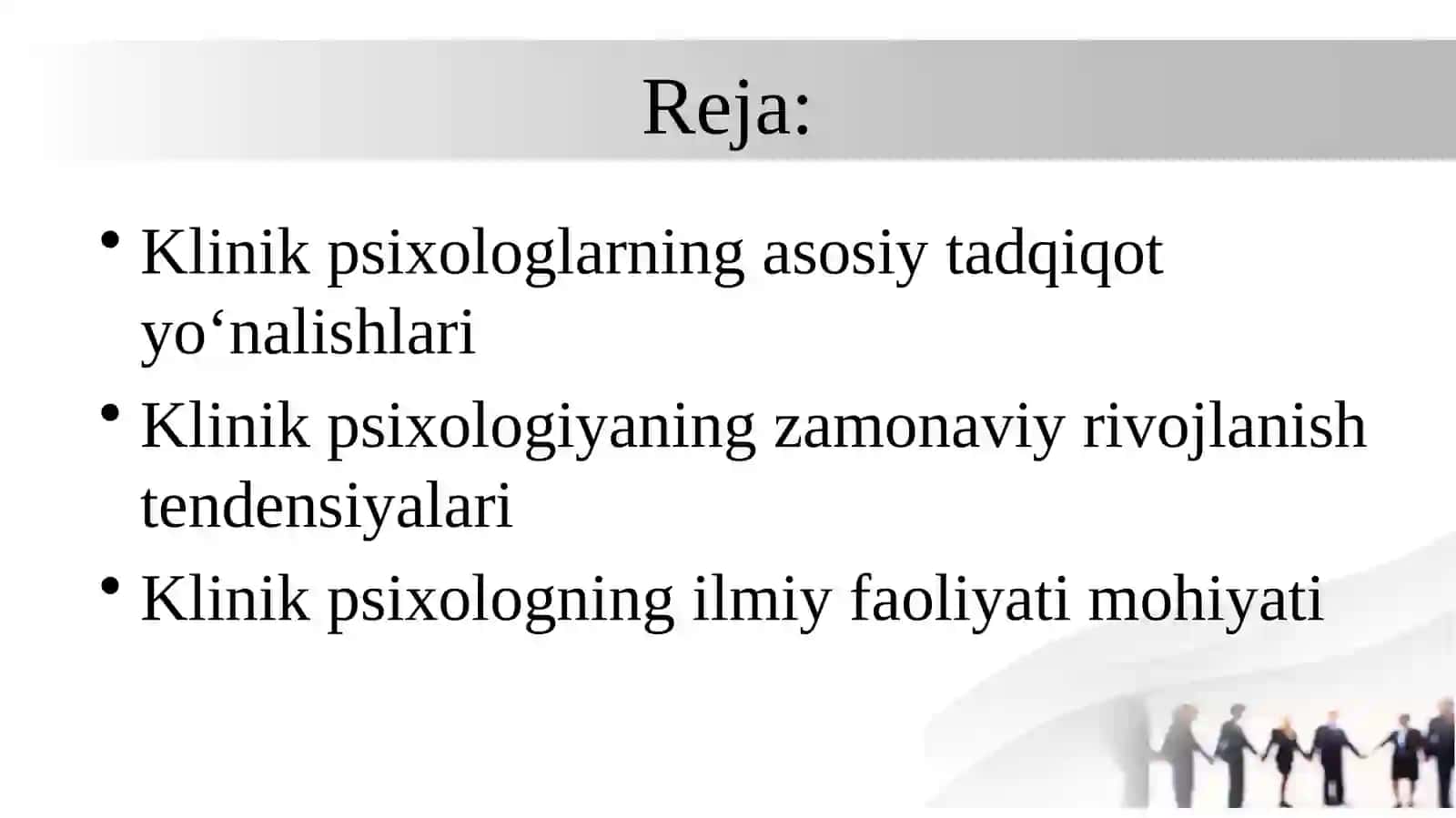 Klinik psixologlarning ilmiy-tekshirish faoliyati sohalari 2