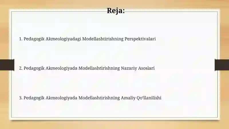 Pedagogik akmealogiyada modellashtirish 2