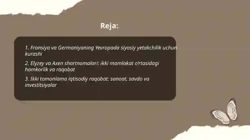 Fransiya va Germaniyada Yevropada siyosiy yetakchilik uchun kurash 2