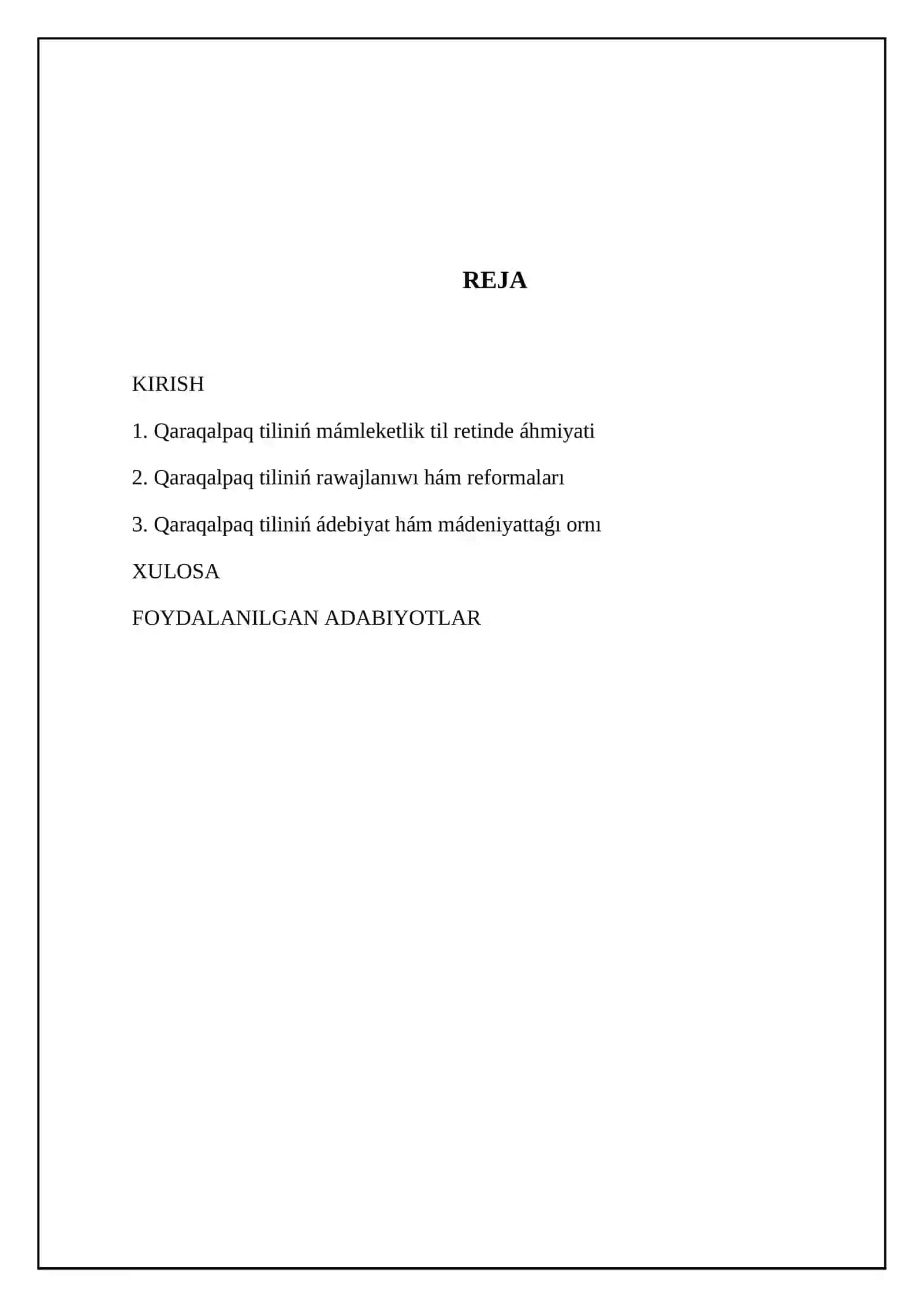 Qaraqalpaq tili -Mamleketlik til 2