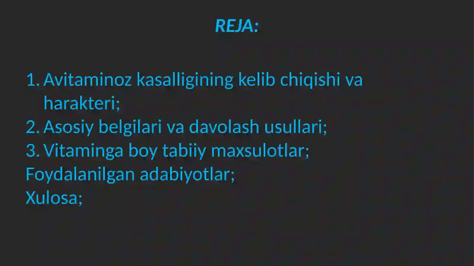 Vitaminlar yetishmasligi sababli kelib chiqadigan kasalliklar 2