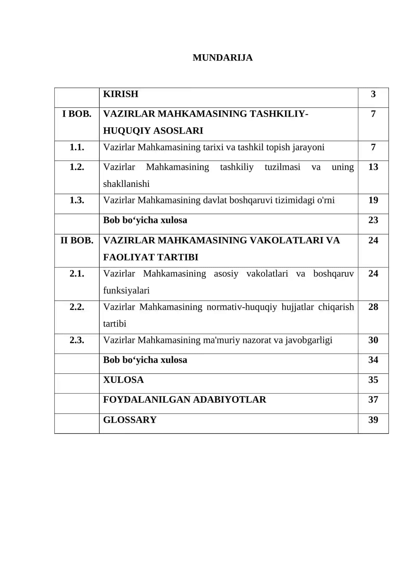 Vazirlar Mahkamasi huquqiy maqomi 2
