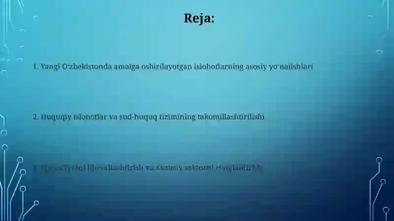 Iqtisodiyotni Isloh Qilish 2