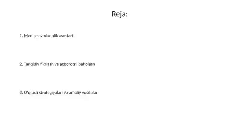 Media savodxonlikni rivojlantirishning yoʻllari 2