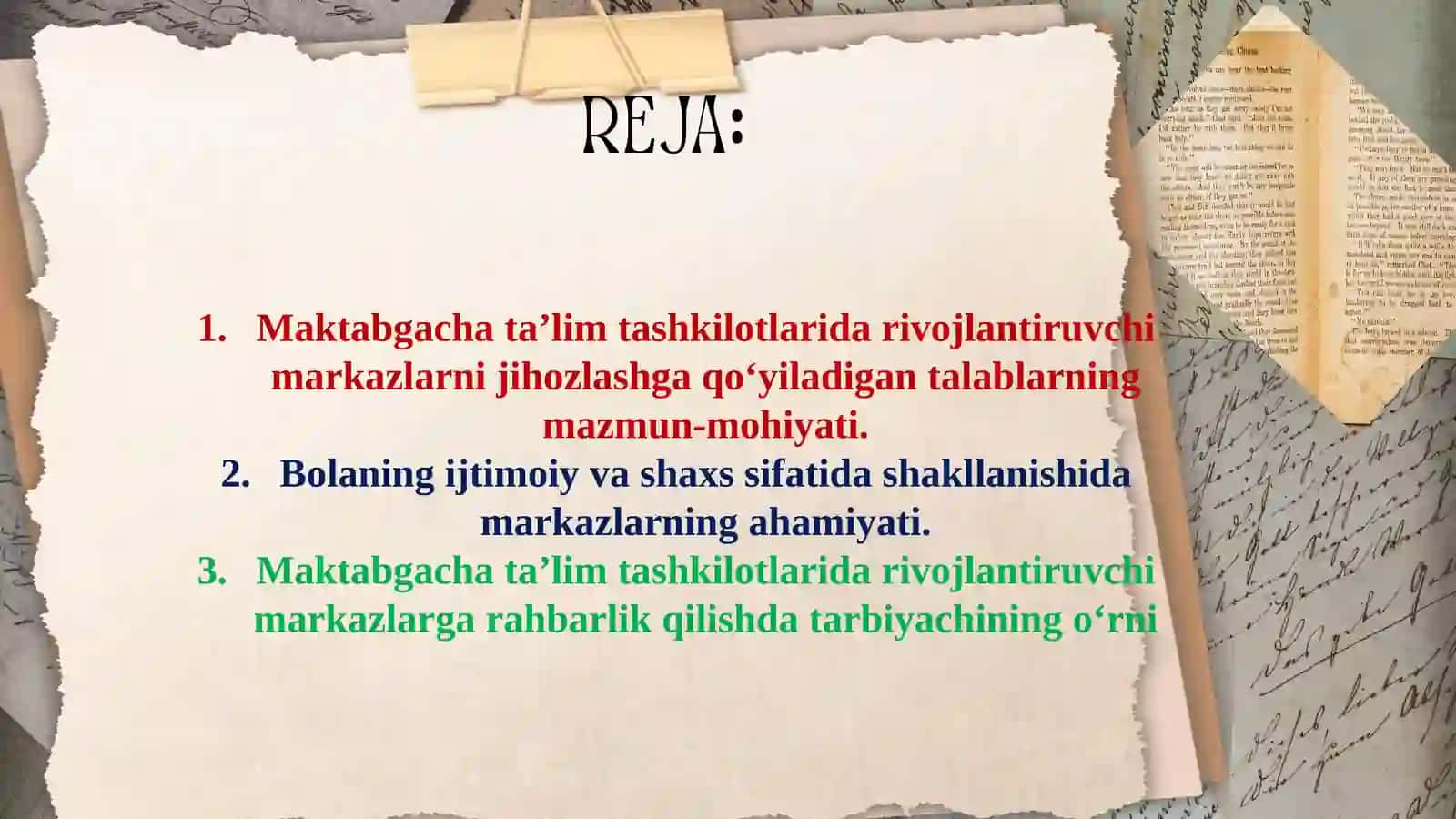 Maktabgacha ta’lim tashkilotlarida rivojlantiruvchi markazlarni jihozlash tartibivaulargarahbarlikqilish 2