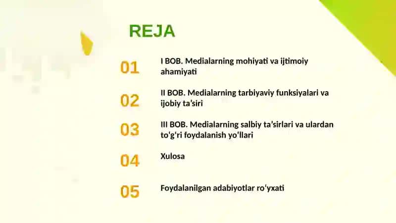 Medialarning tarbiyaviy axamiyati 2