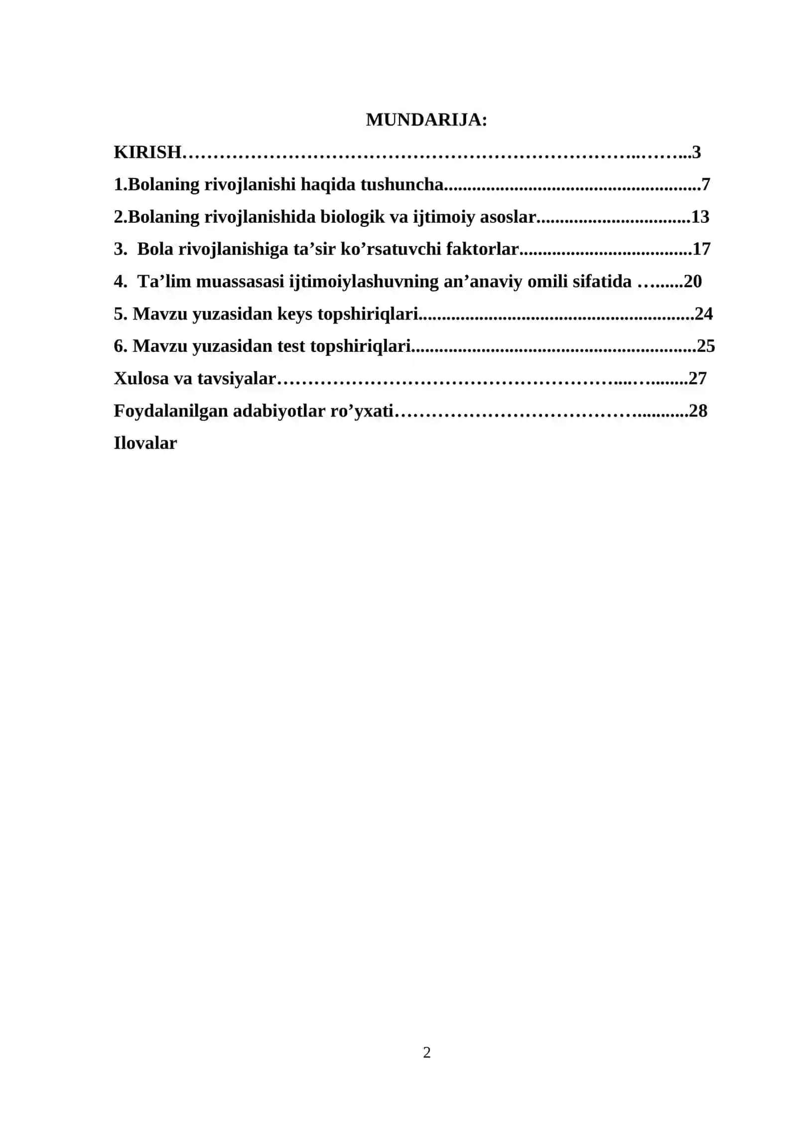 BOLANING SOTSIUMDA RIVOJLANISHI 2