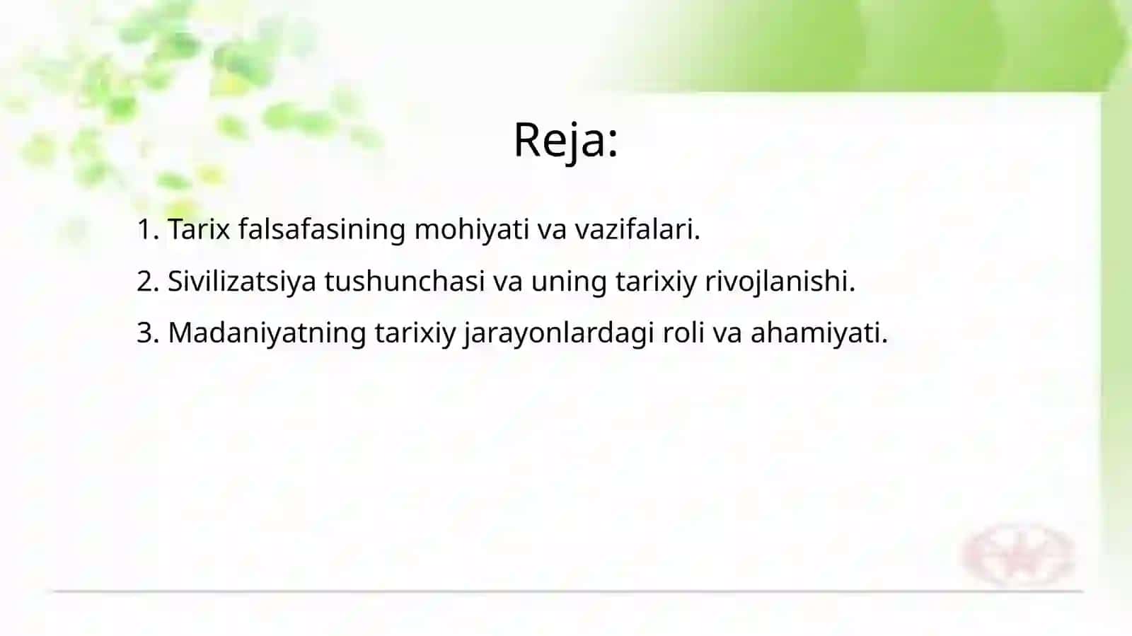 Tarix falsafasi sivilizatsiya va madaniyati 2