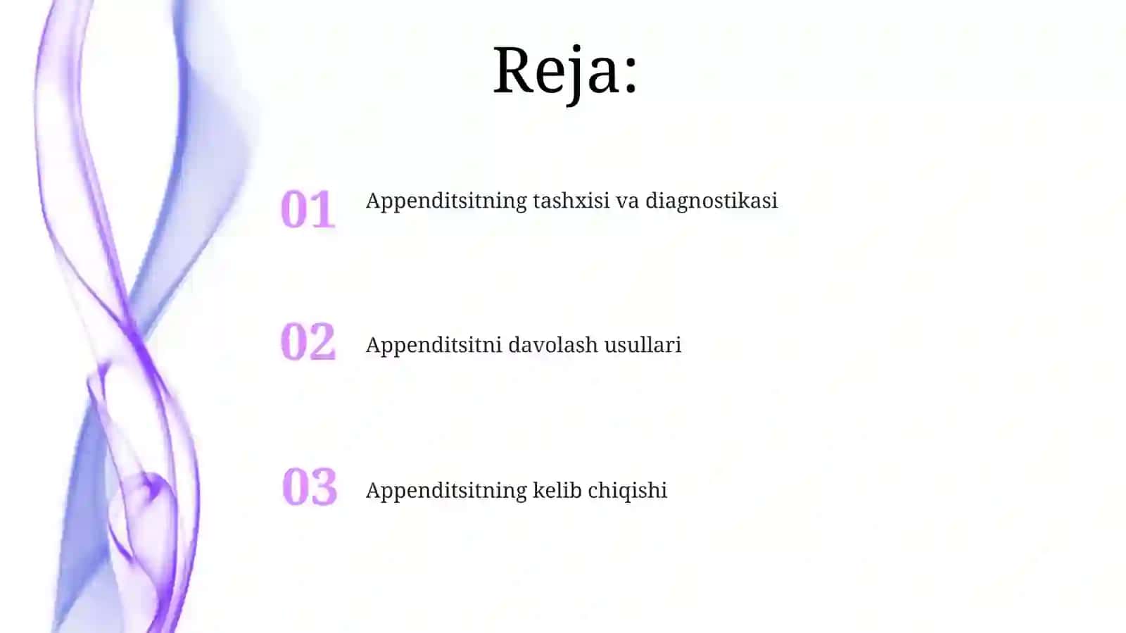 Appenditsitning tashxisi va diagnostikasi 2