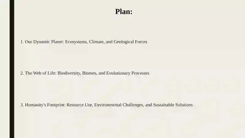 Our Dynamic Planet: Ecosystems, Climate, and Geological Forces 2