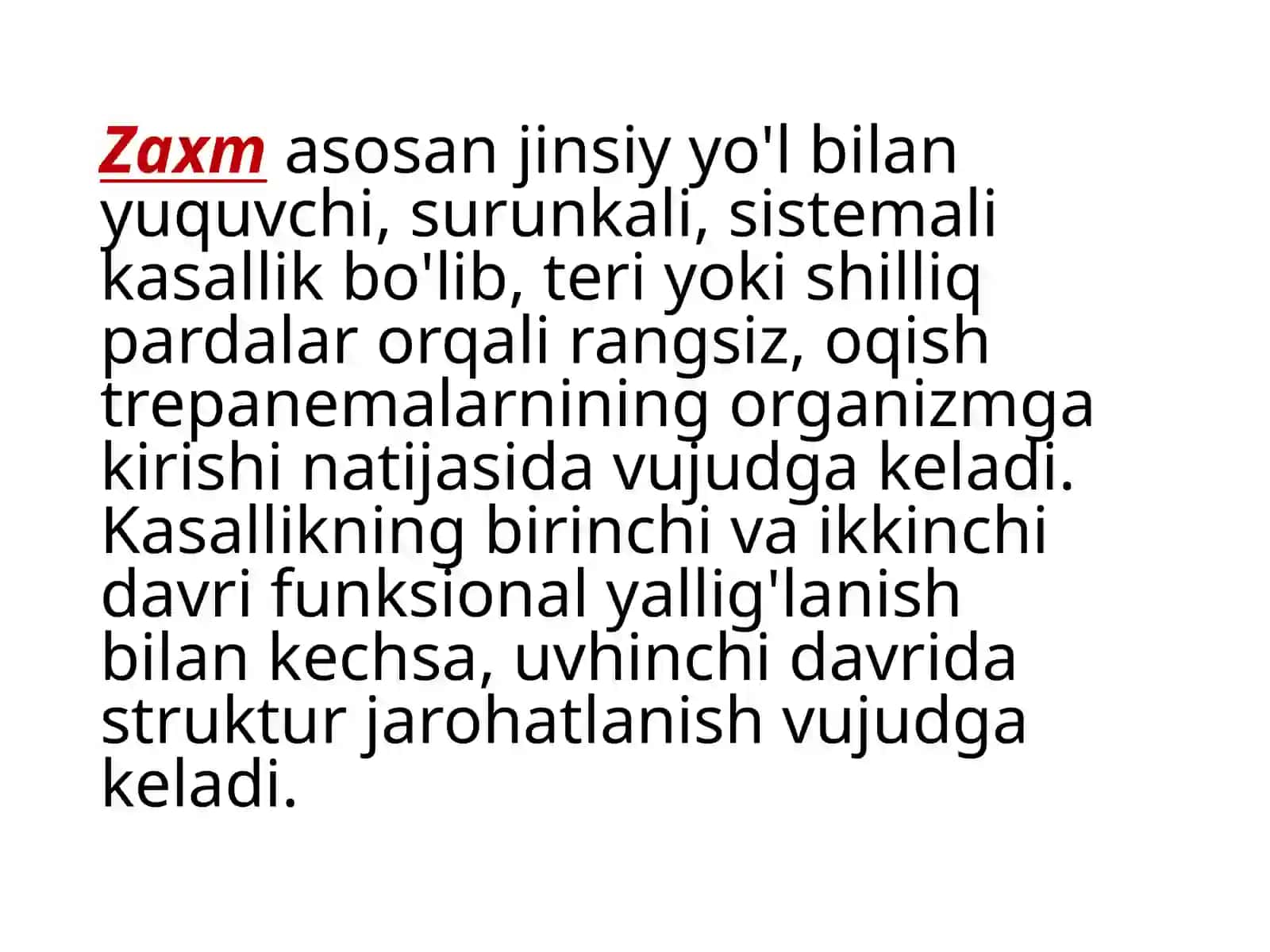 zaxm:etiologoya,patogenezi,diagnozi,davolash 2