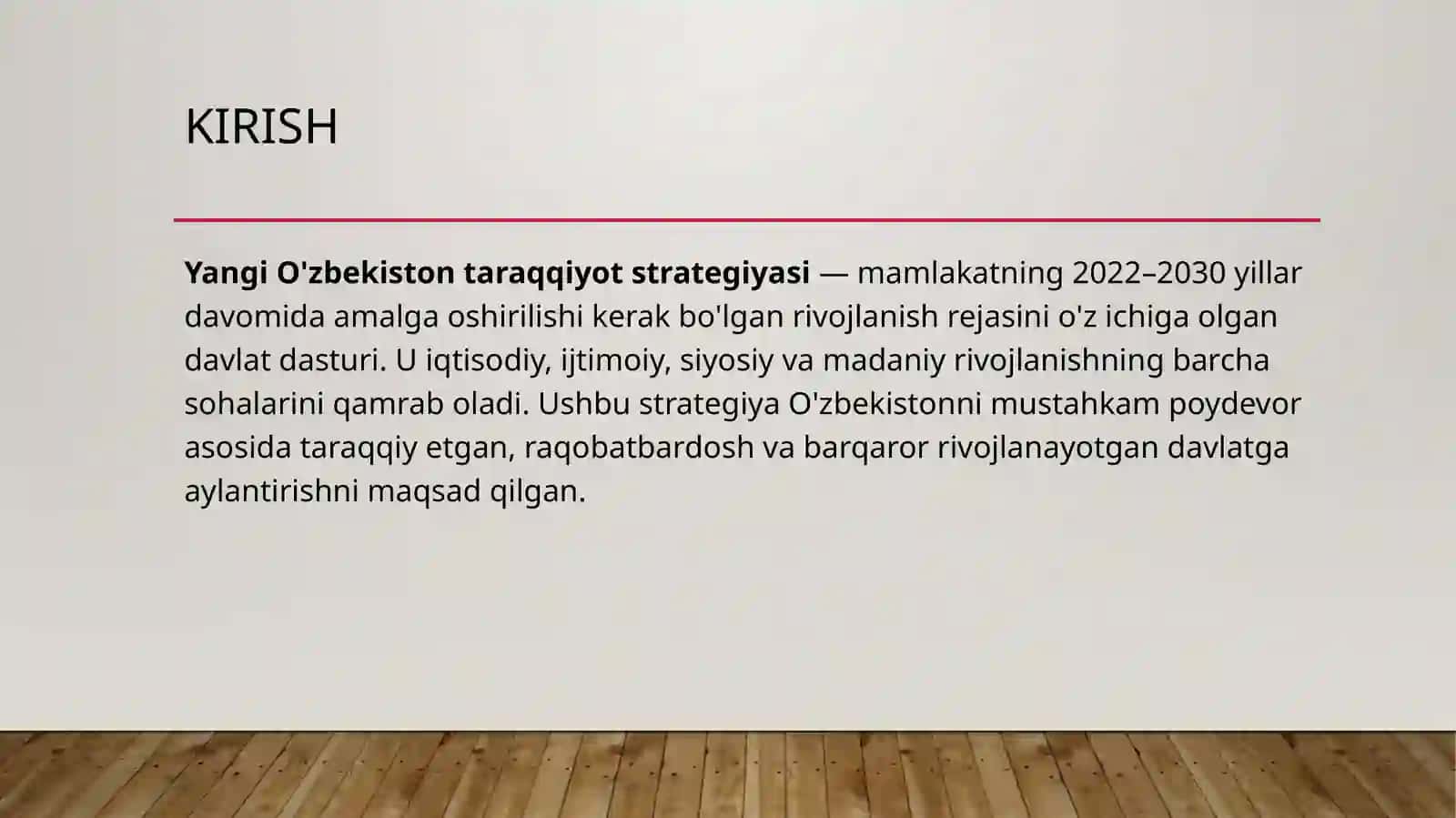Yangi O'zbekistonning Taraqqiyot Strategiyasi: Mazmun, Mohiyat va Ustuvor Yo'nalishlari 2