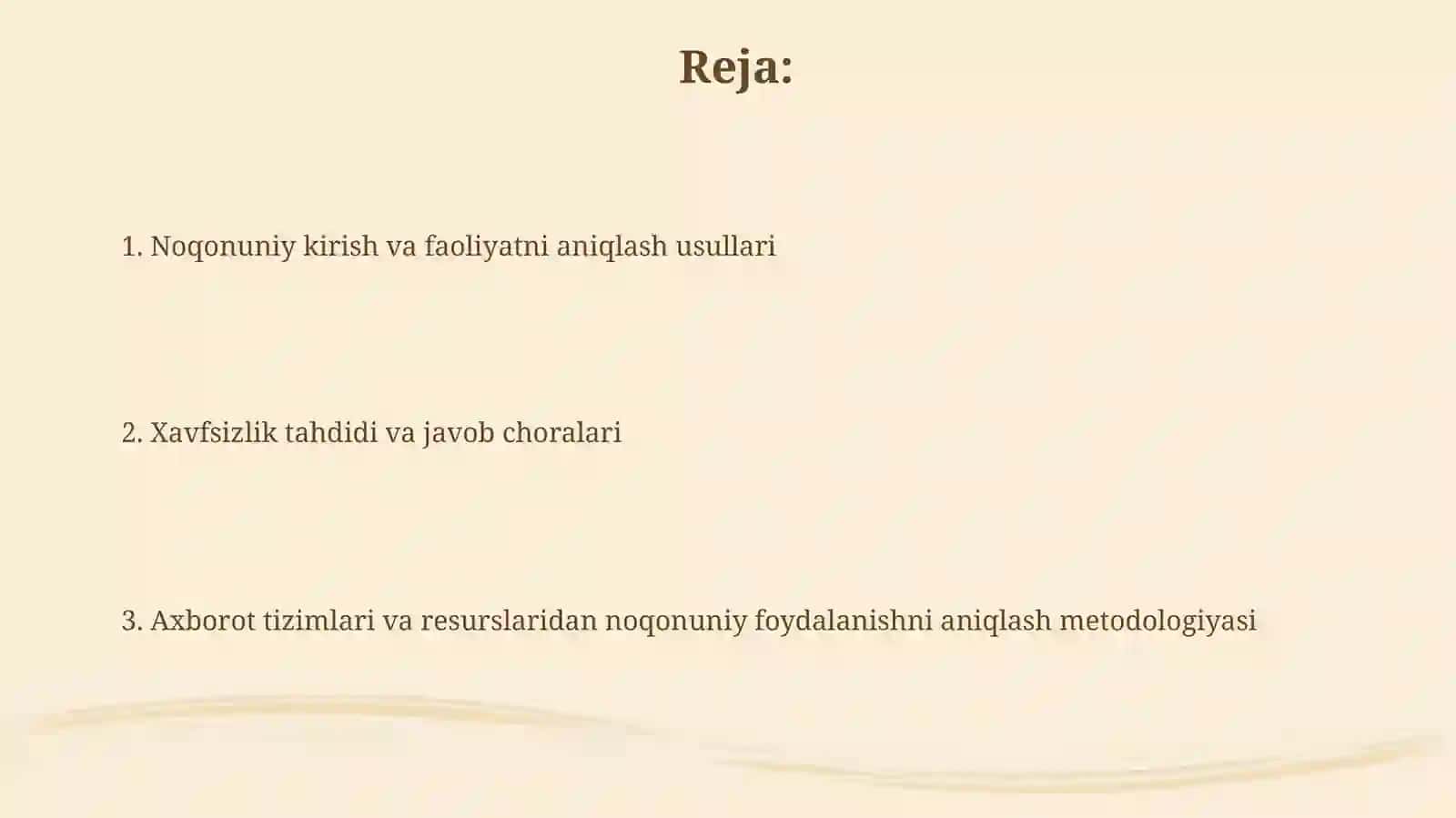 Axborot tizimlari va resurslardan ruxsatsiz foydalanishnianiqlashuslubiyati 2