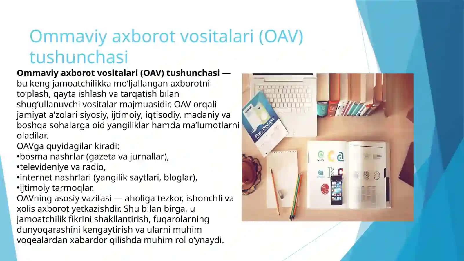 O’zbekiston Respublikasida ommaviy axborot vositalarining faoliyati 2