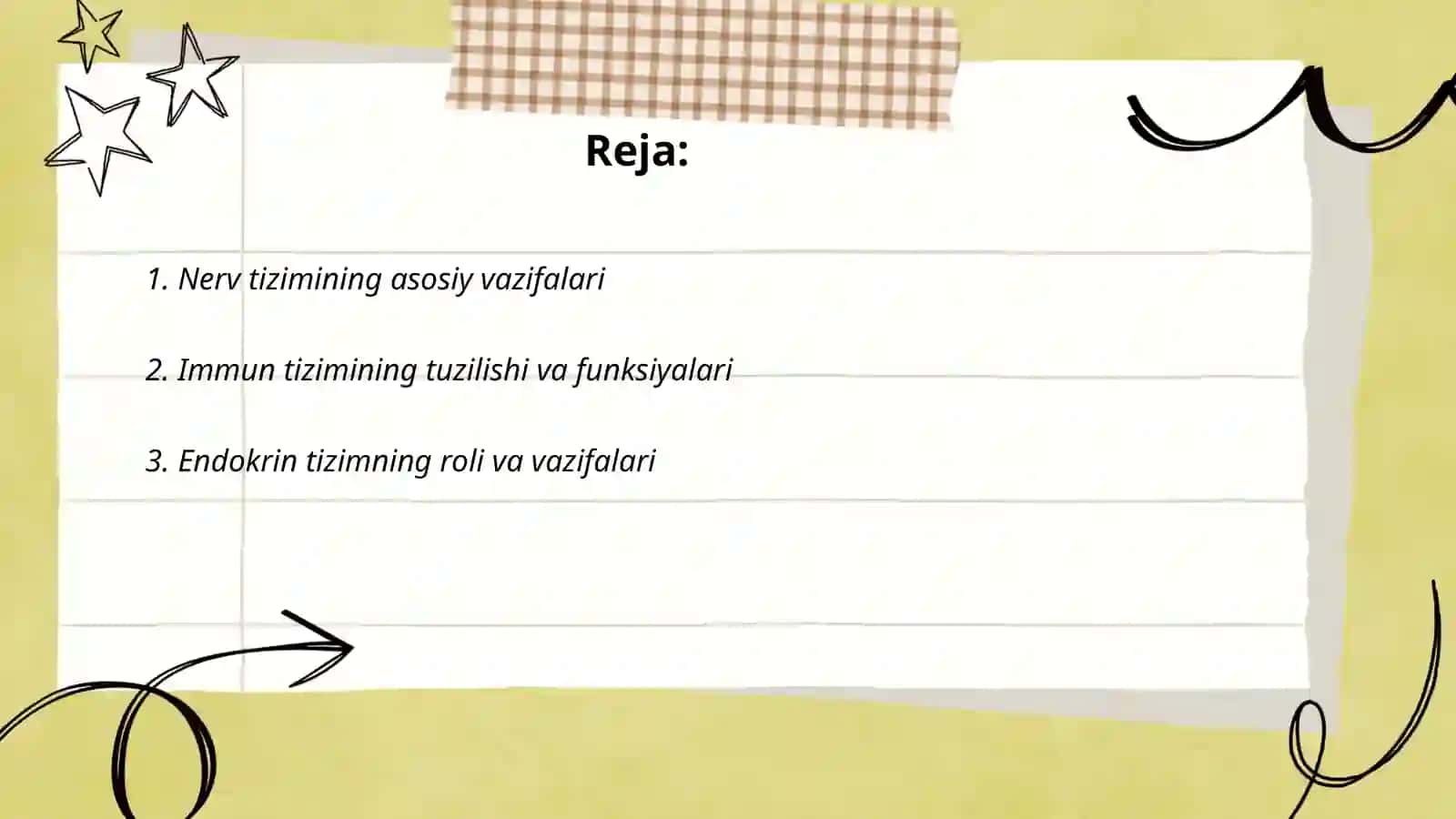 Organizmning nerv, immum-endokrin boshqariluvi 2