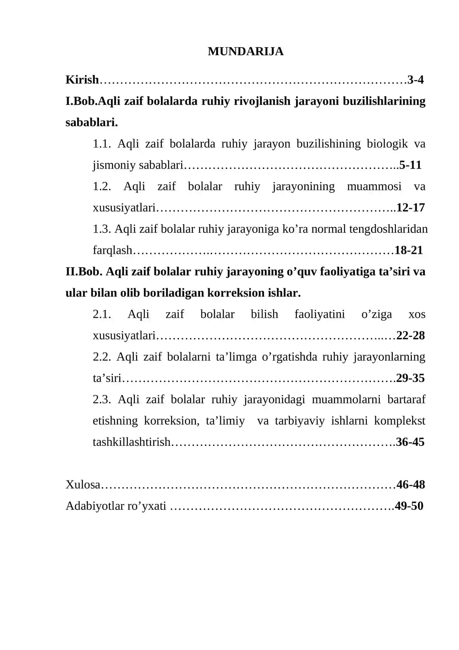 AQLI ZAIF BOLALAR RUHIY JARAYONINING O’ZIGA XOSLIGI 2