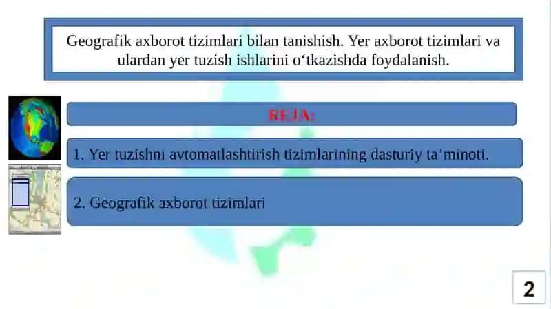 Geografik axborot tizimlari bilan tanishish 2