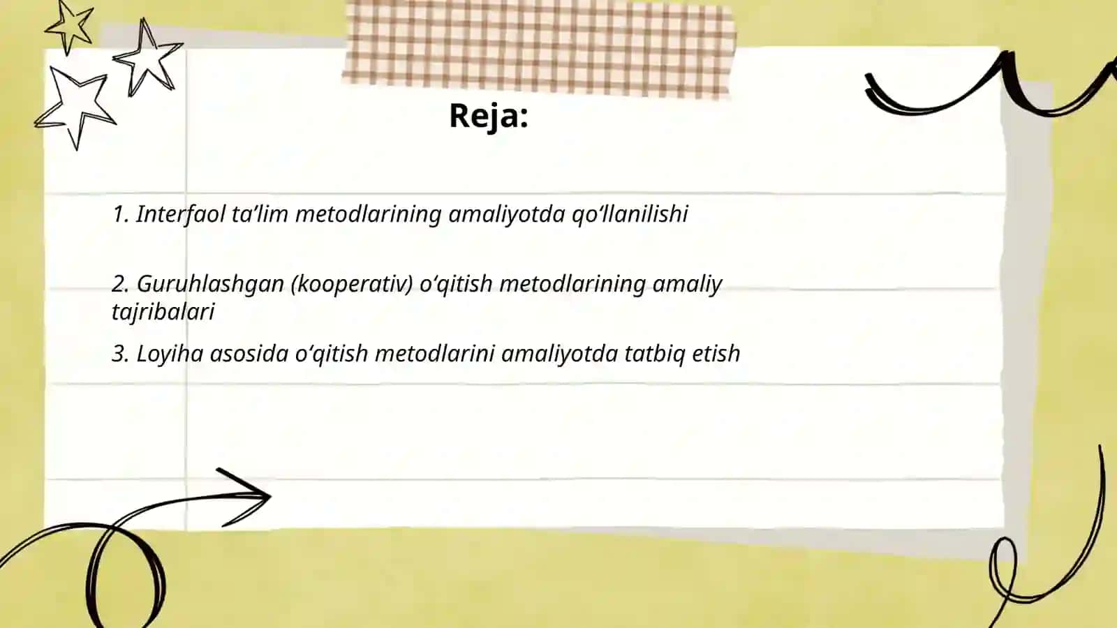 Interfaol taʼlim metodlarining amaliyotda qoʻllanilishi 2