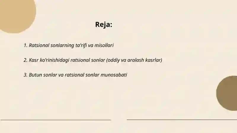 Ratsional sonlar 2