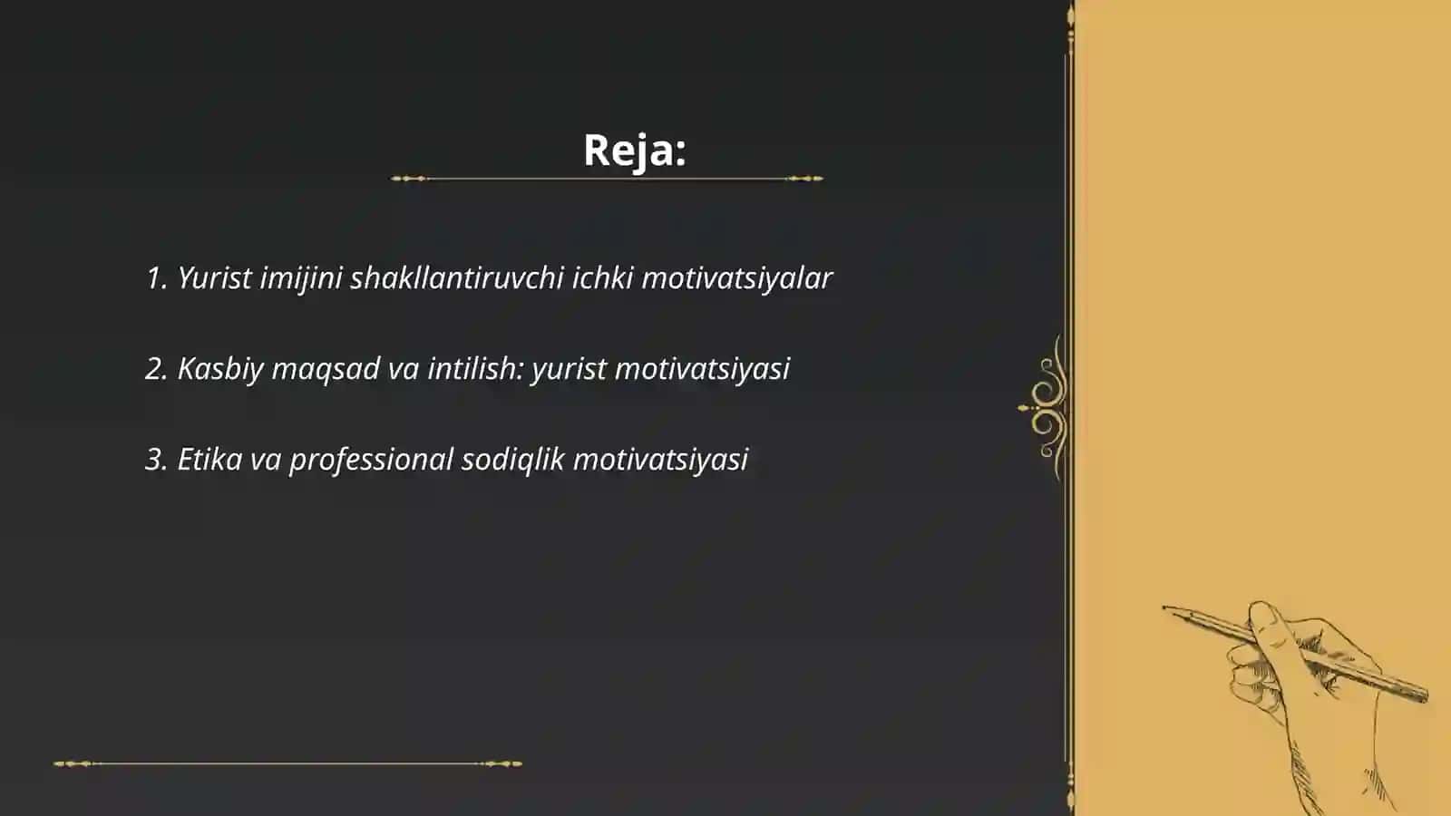 Yurist imijining motivatsion xususiyatlari 2