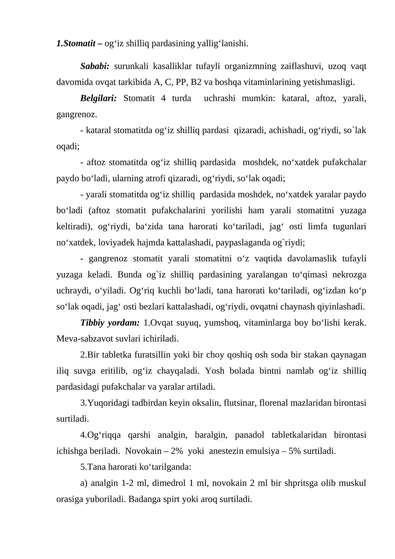 Ovqat hazm qilish a’zolari  kasalliklari 2