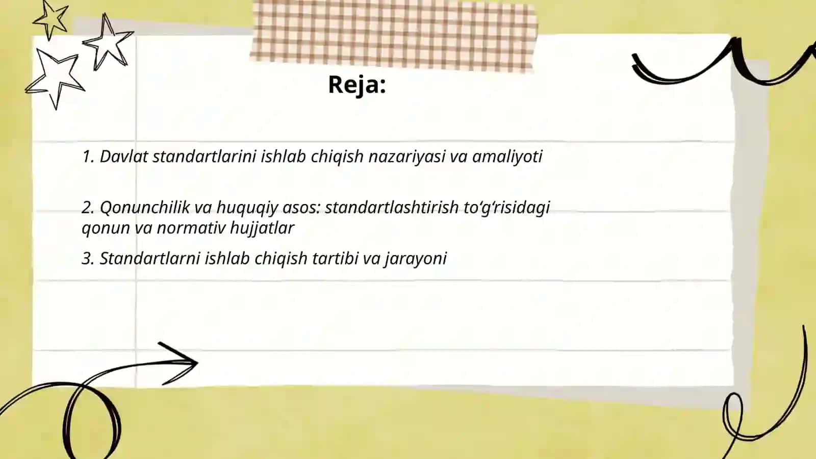 Davlat standartlarini ishlab chiqish va yuritish 2