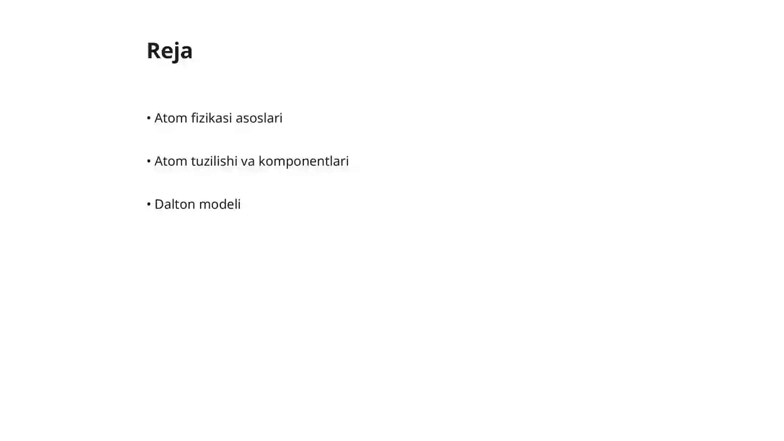 Atom fizikasi.Atom modellari 2