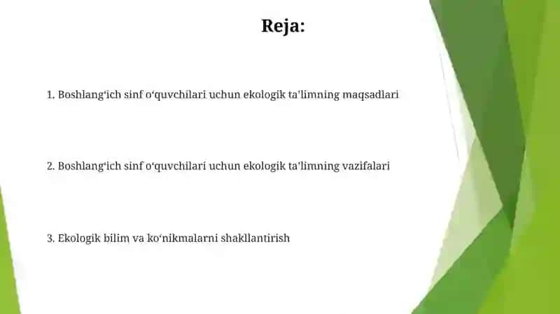 Boshlangʻich sinf oʻquvchilariga ekologik tarbiya berishning maqsad va vazifalari 2