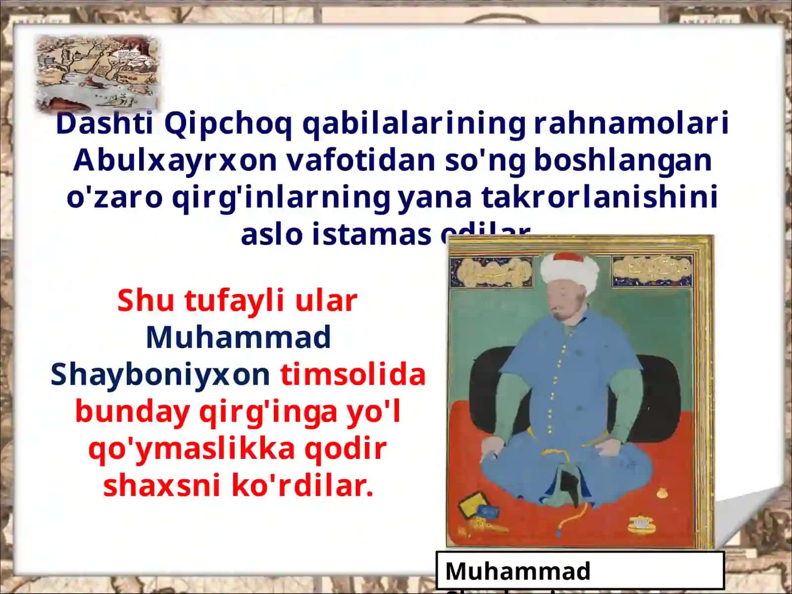 Movarounnahrda Shayboniylar sulolasi hokimiyati 2