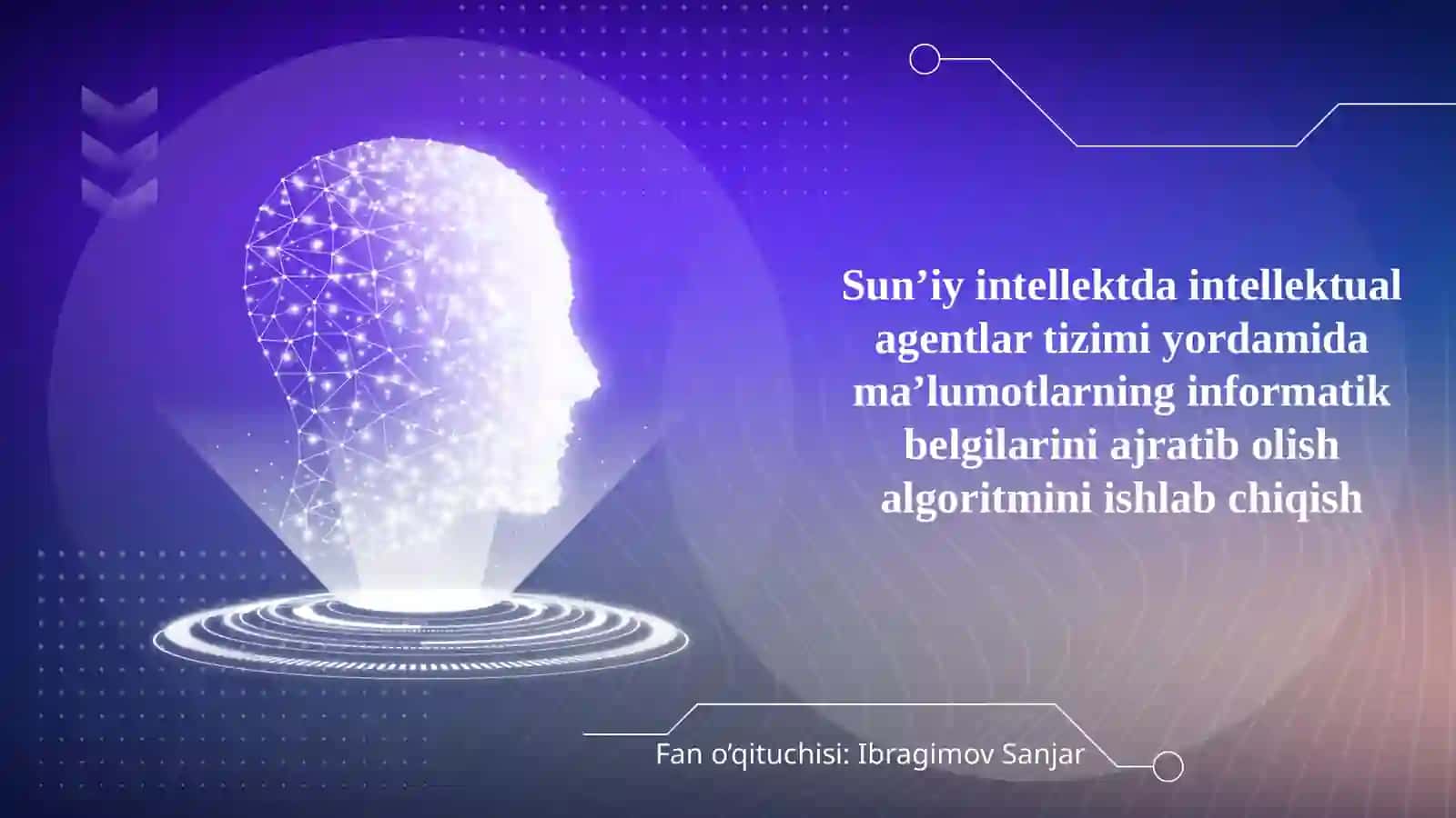 Sun’iy intellekt asoslari fanidan tayyorlangan Mustaqil ishi 2