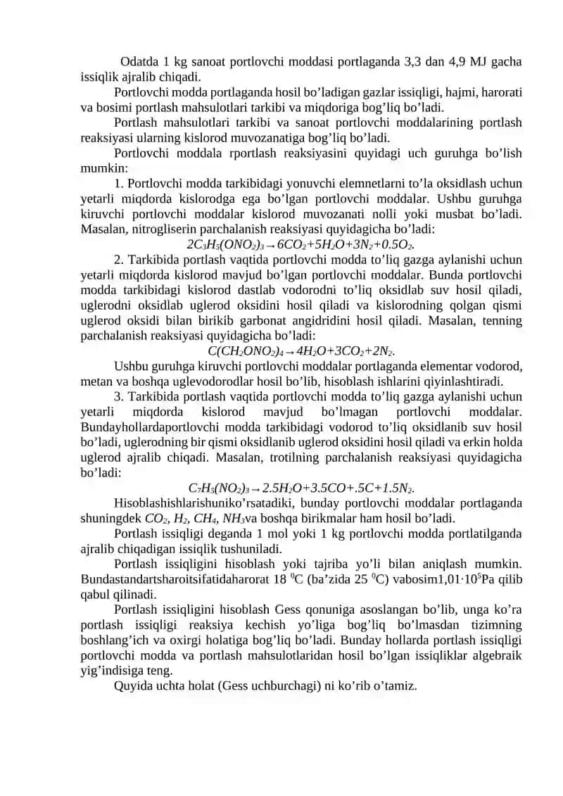 Sanoat Portlovchi Moddalari Detonatsiyasi 2