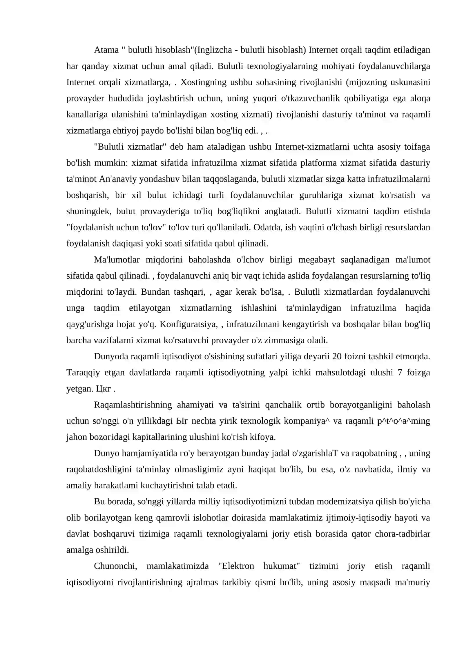 Bulutli texnologiyalar rivojlanishining xorijiy tajribasi 2