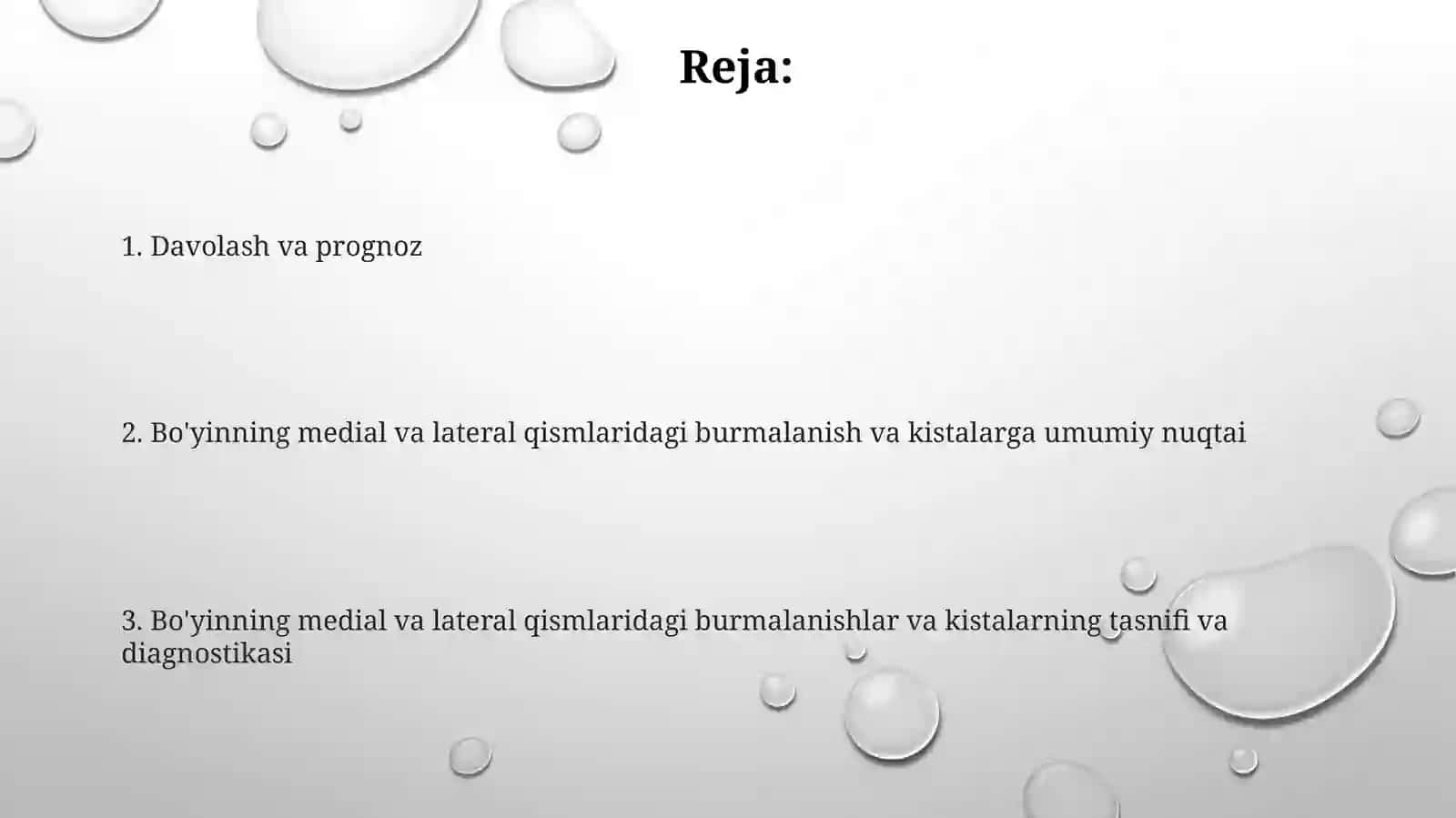 Boʻyinningmedialvalateralqismidasvishlarvakistalar 2