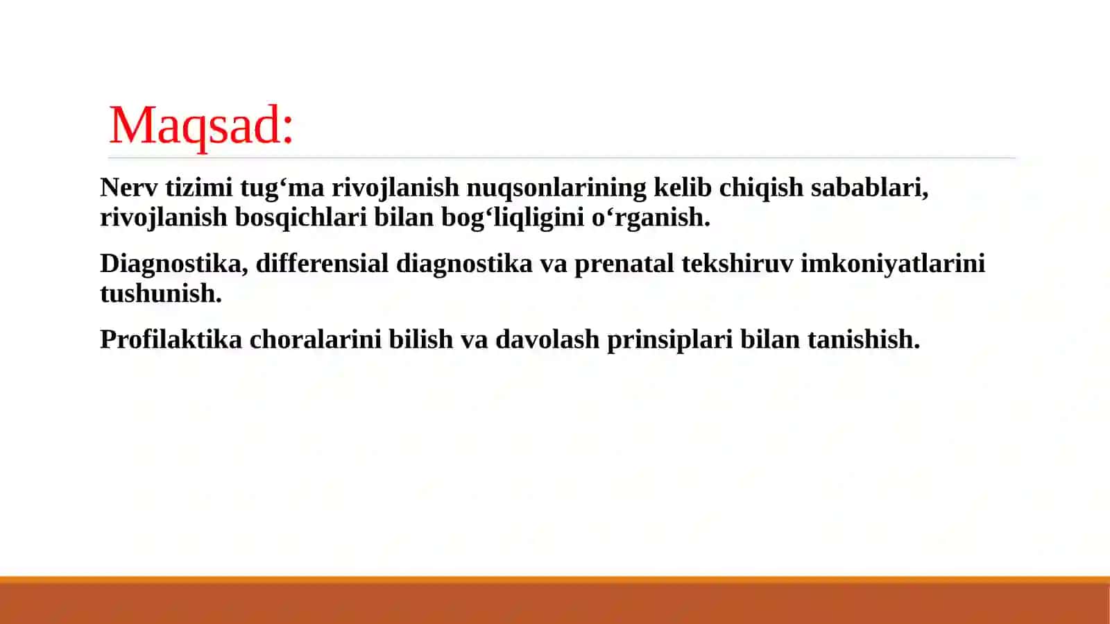 BOSH MIYA VA ORQA MIYANING TUG’MA RIVOJLANISH NUQSONLARI 2