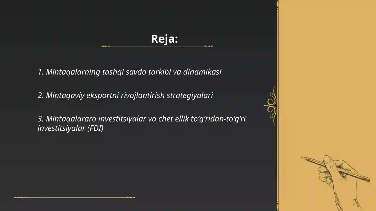 Mintaqalar tashqi iqtisodiy aloqalari 2