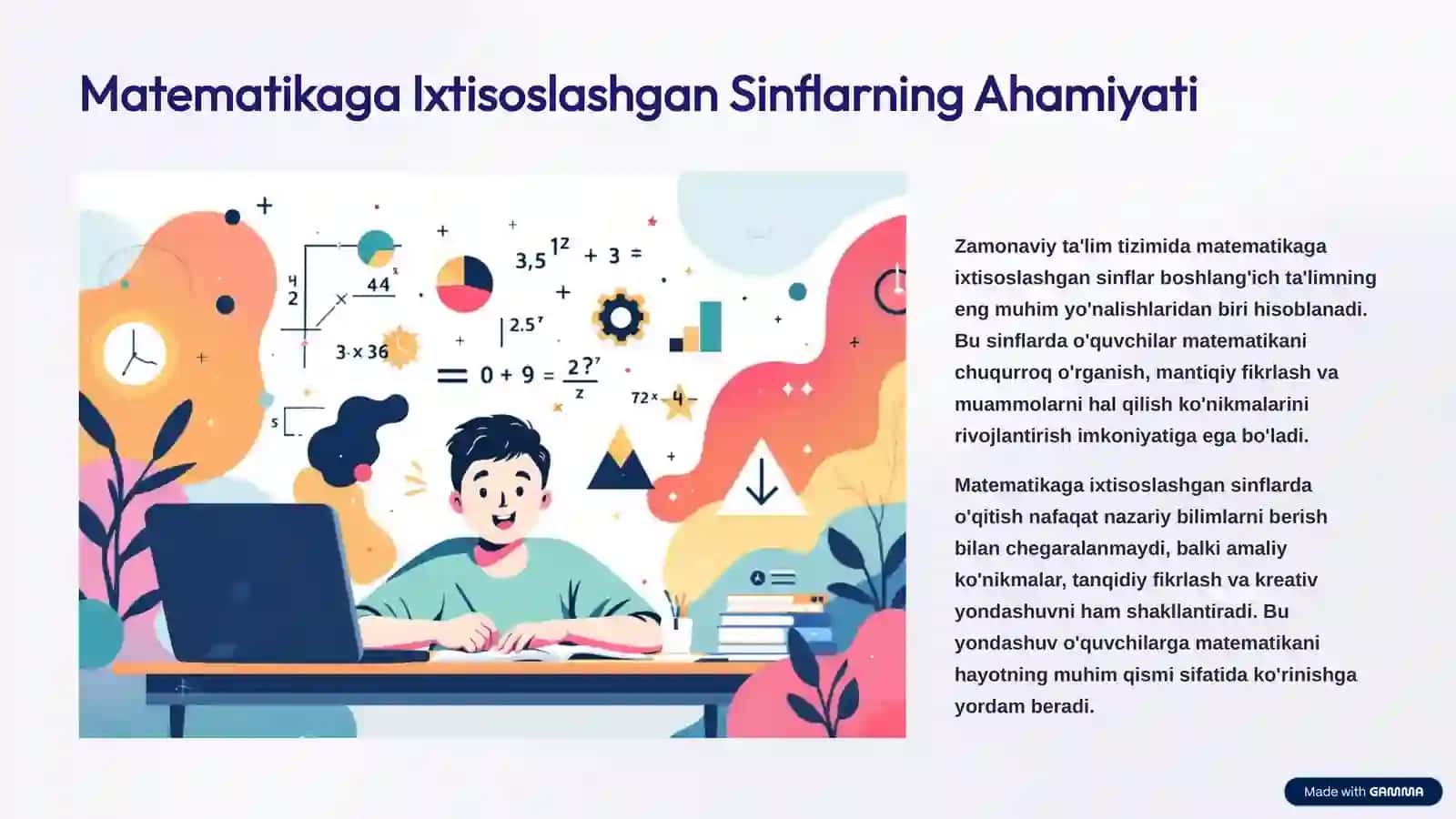 Matematikaga Ixtisoslashtirilgan Boshlang'ich Sinfda O'qitish Metodlari 2