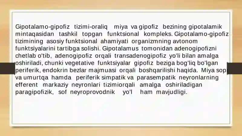 Gipatalamo-gipofizar tizim 2