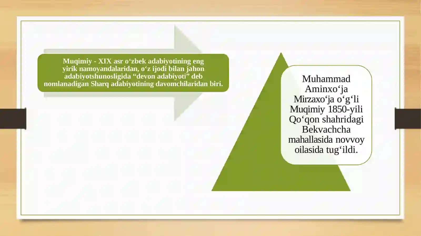 Muqimiy(1850-1903)ma’rifatparvarshoir.Uningijtimoiyadolatvama’rifat haqidagig’oyalari 2