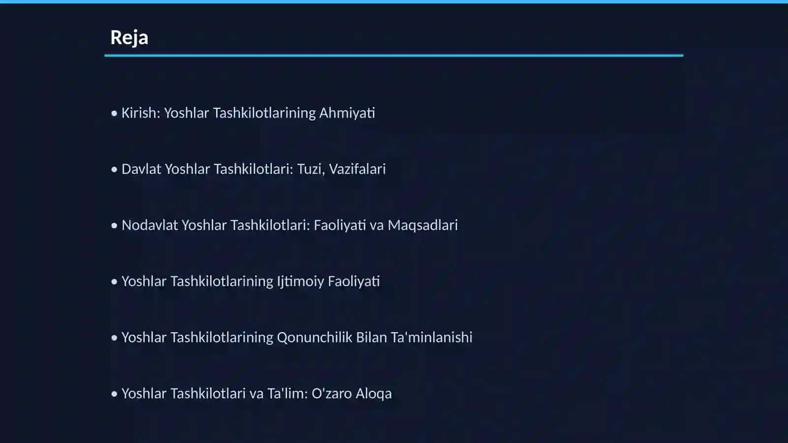 Mamlakatimizda Yoshlar Tashkilotlari: Davlat va Nodavlat Roli 2