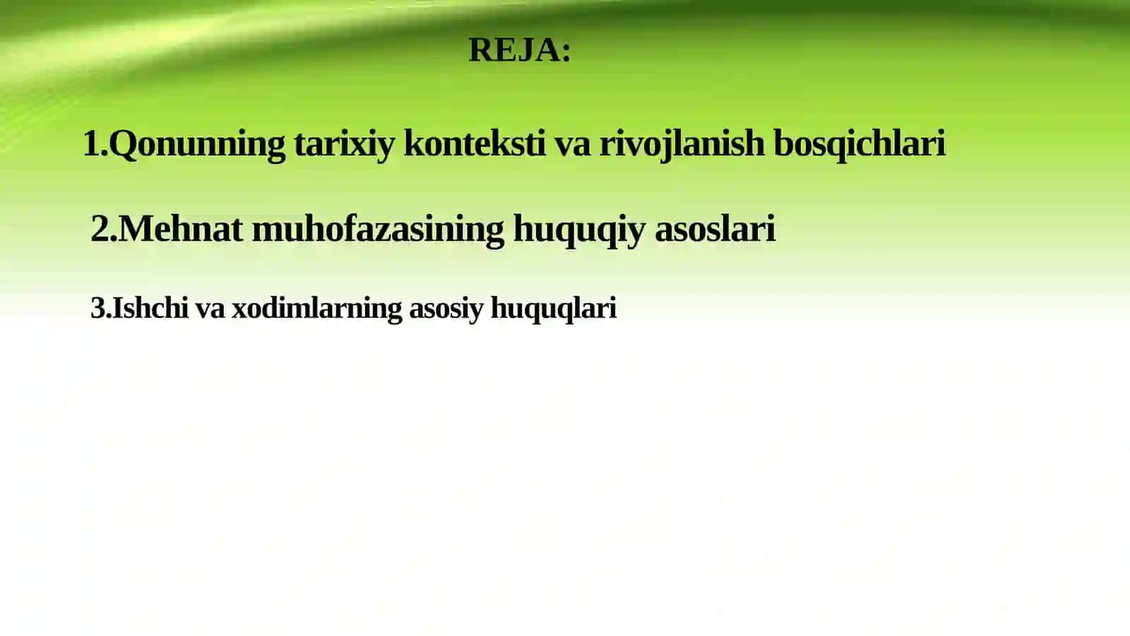 Mehnat muhofaza qilish masalalarini hal qilishda 2