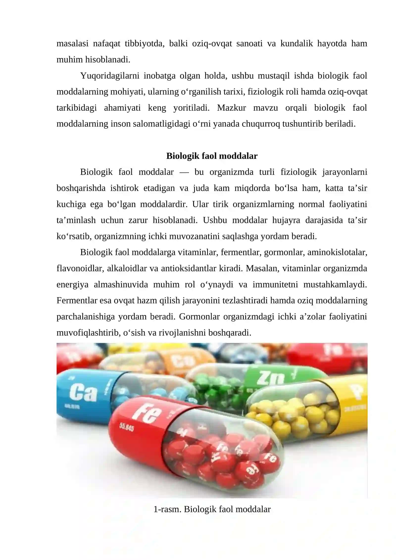 Biologik faol moddalar 2