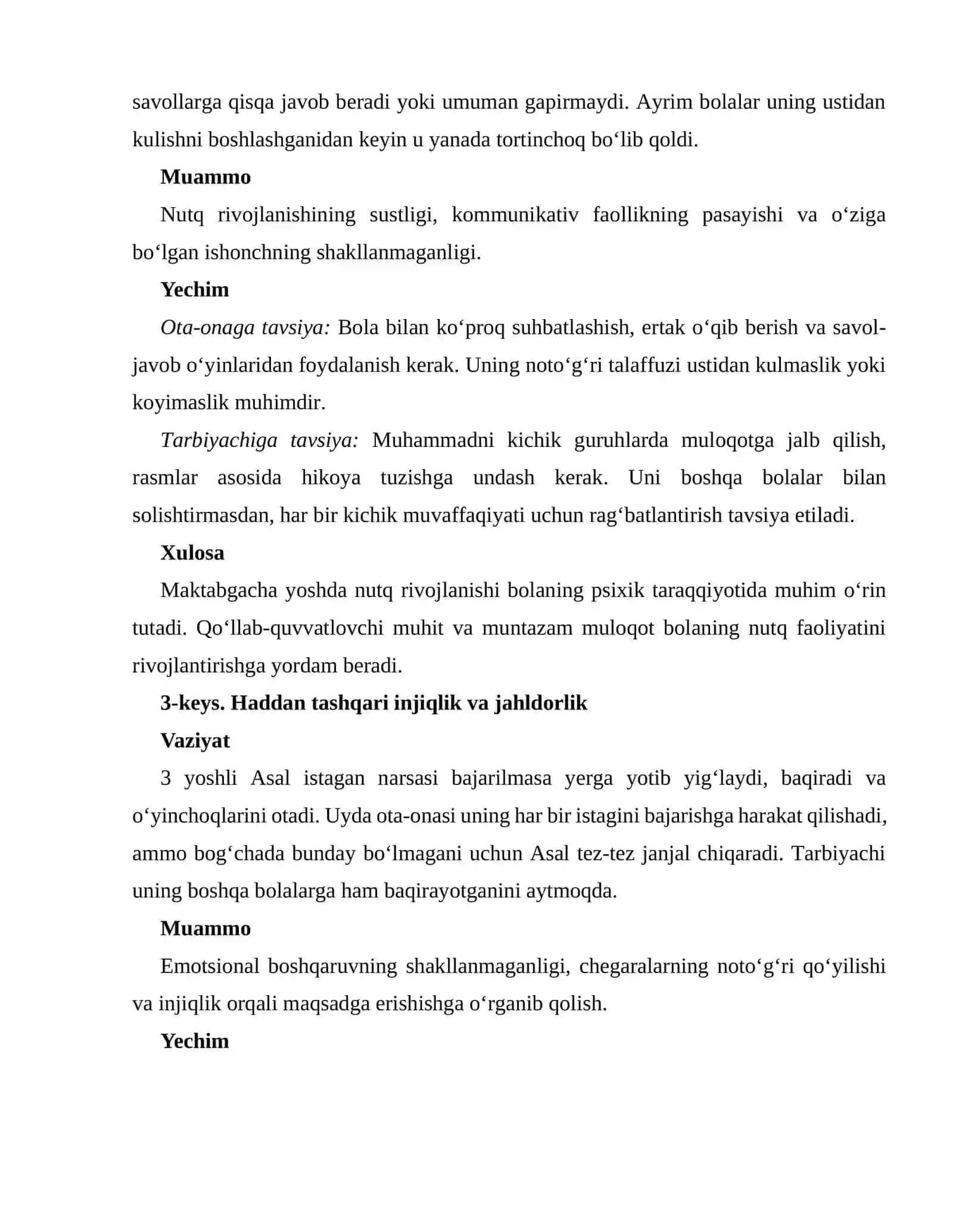 Maktabgacha yosh psixik rivojlanish xususiyatlari 2