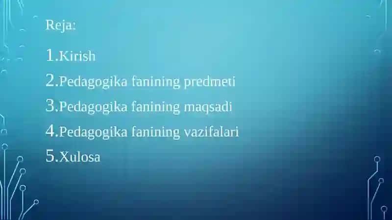Pedagogika faning predmeti maqsad va vazifalari 2