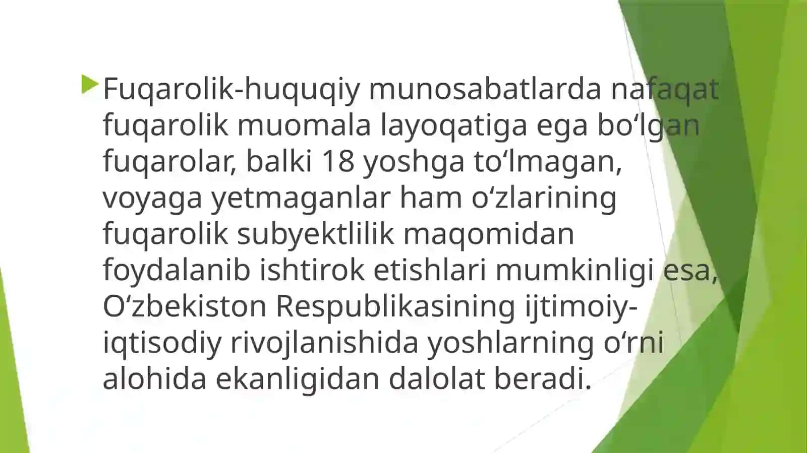 Oila qonunchiligida voyaga yetmaganlarning huquq va majburiyatlari 2