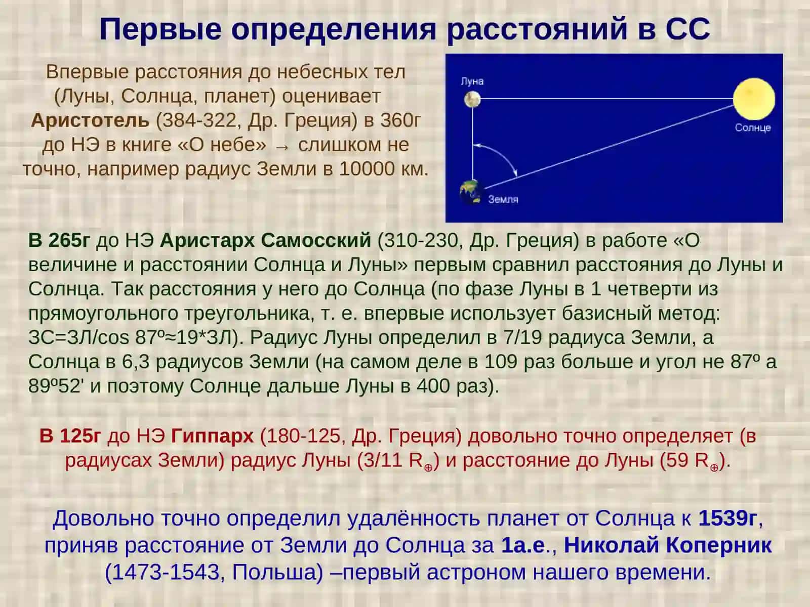 Определение расстояний до тел СС и их размеров 2